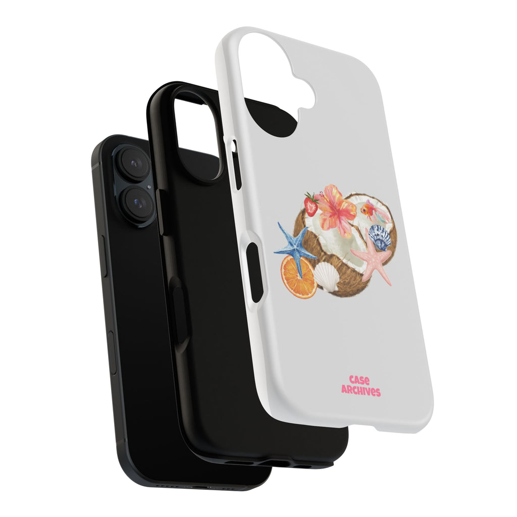 Beach Shells Tough Phone Case — Tropical Starfish & Hibiscus Design