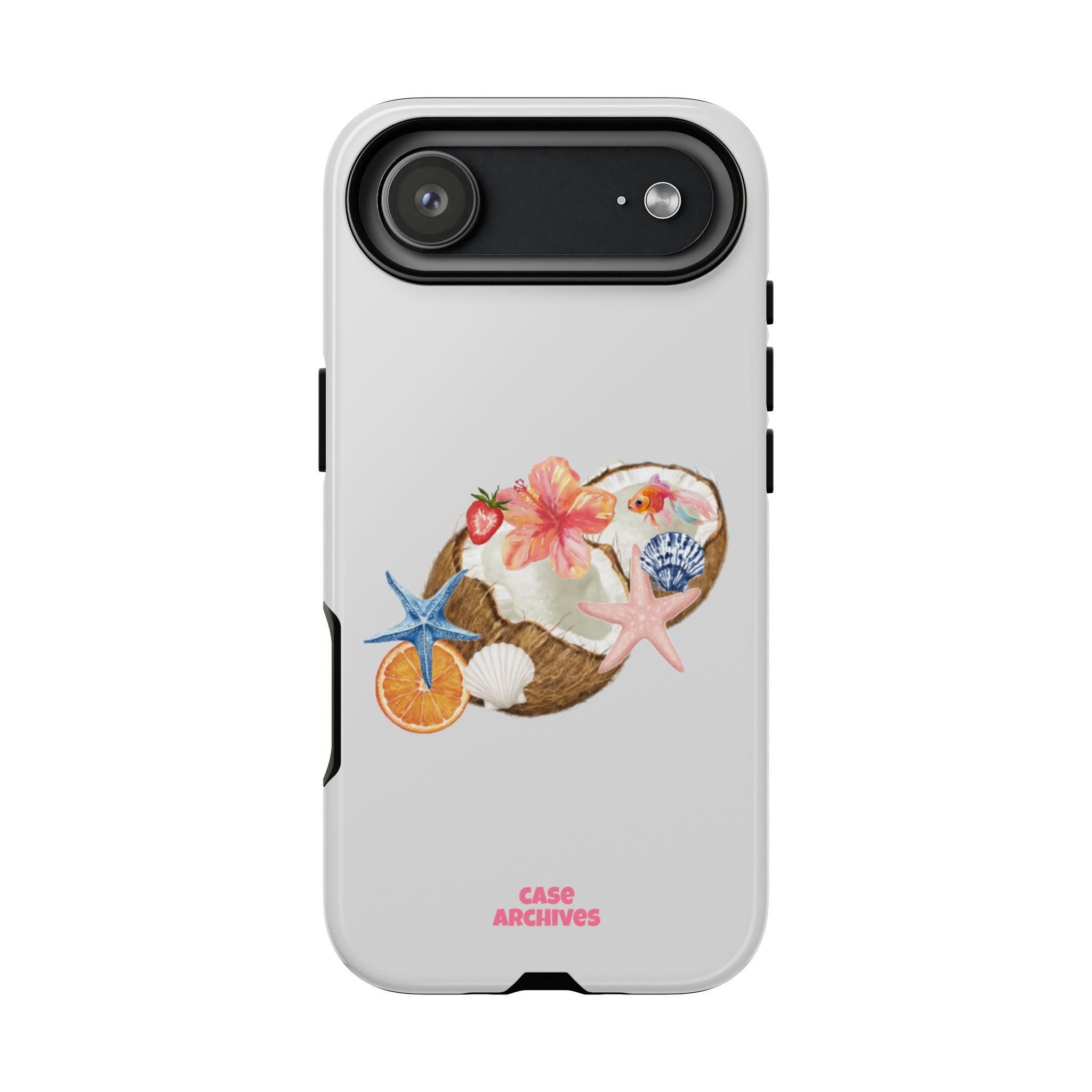 Beach Shells Tough Phone Case — Tropical Starfish & Hibiscus Design