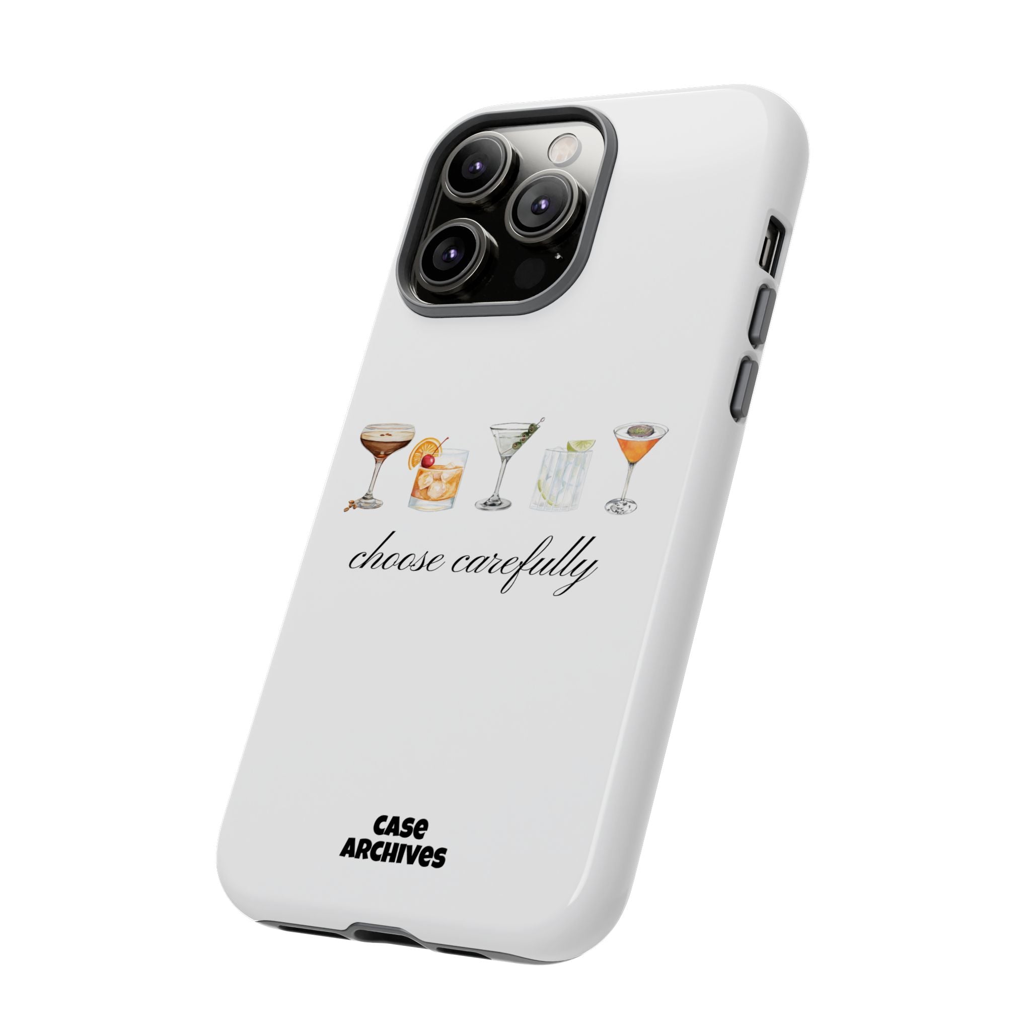 Choose Carefully cocktail illustrations Tough Case | phone cover, bar drink design