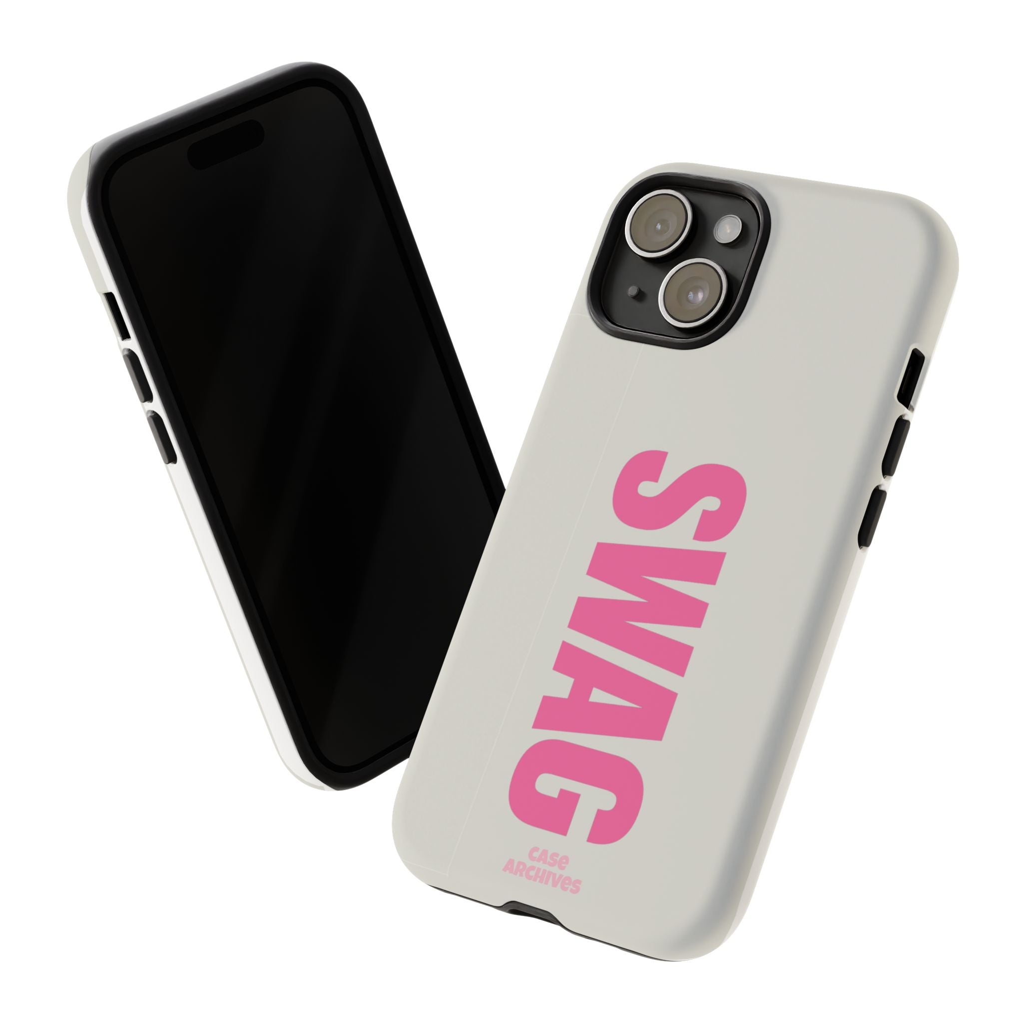 SWAG Phone Case — Bold Pink Vertical Text Tough Case