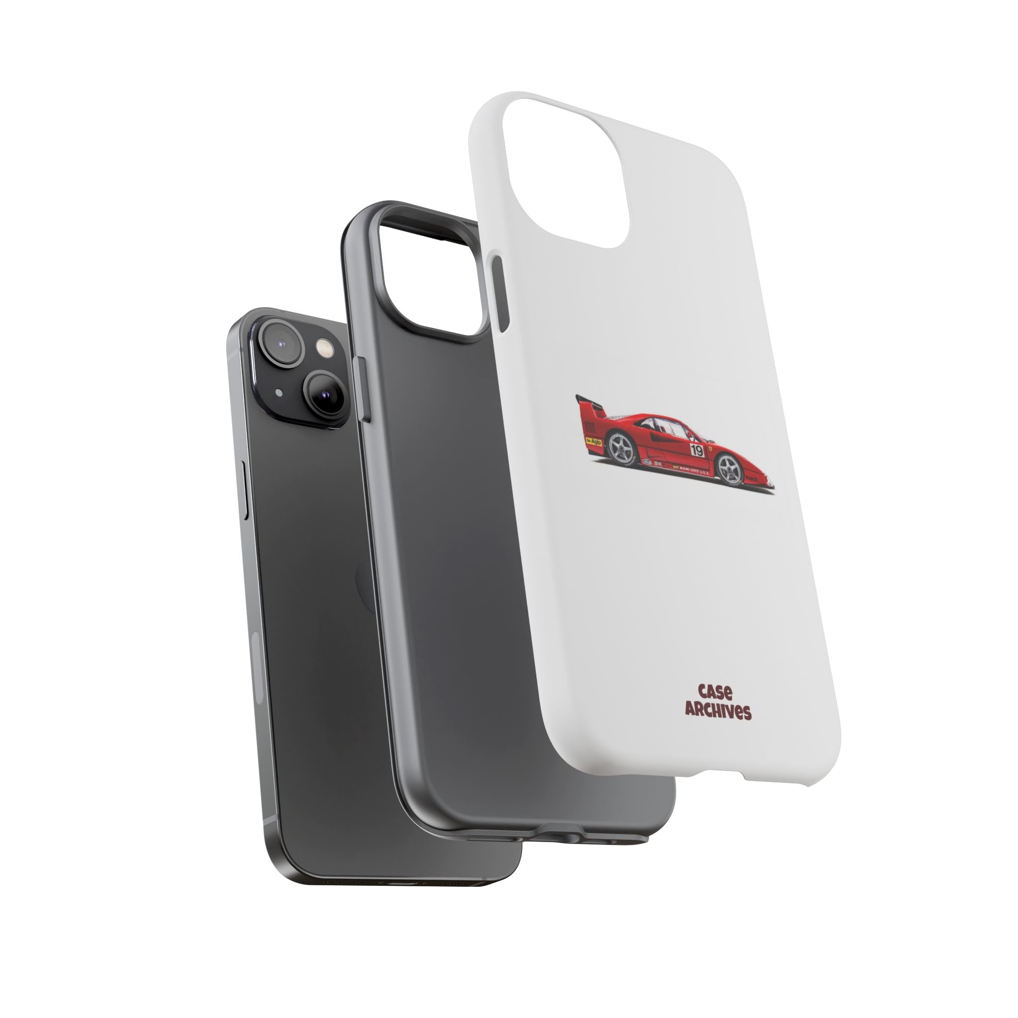 Phone Case — Red Vintage Race Car Design (Case Archives)