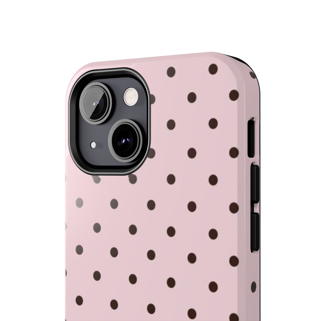 Pink polka dot Tough Phone Case – Slim Protective iPhone Cover