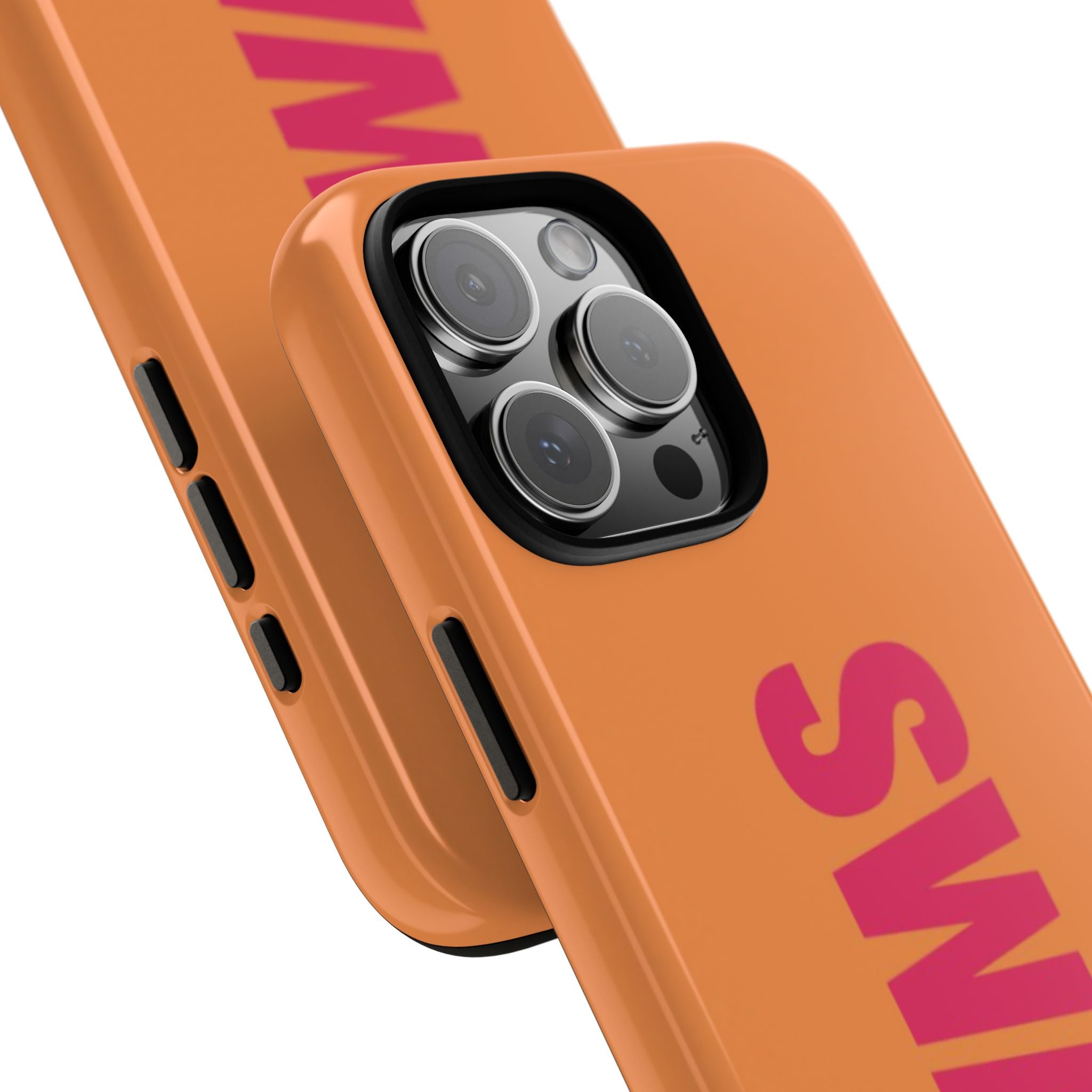 SWAG vertical text Tough Case | orange phone case, bold typography