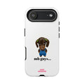 Phone Case — Cute Dachshund Puppy Design with 'nb guys...' Text