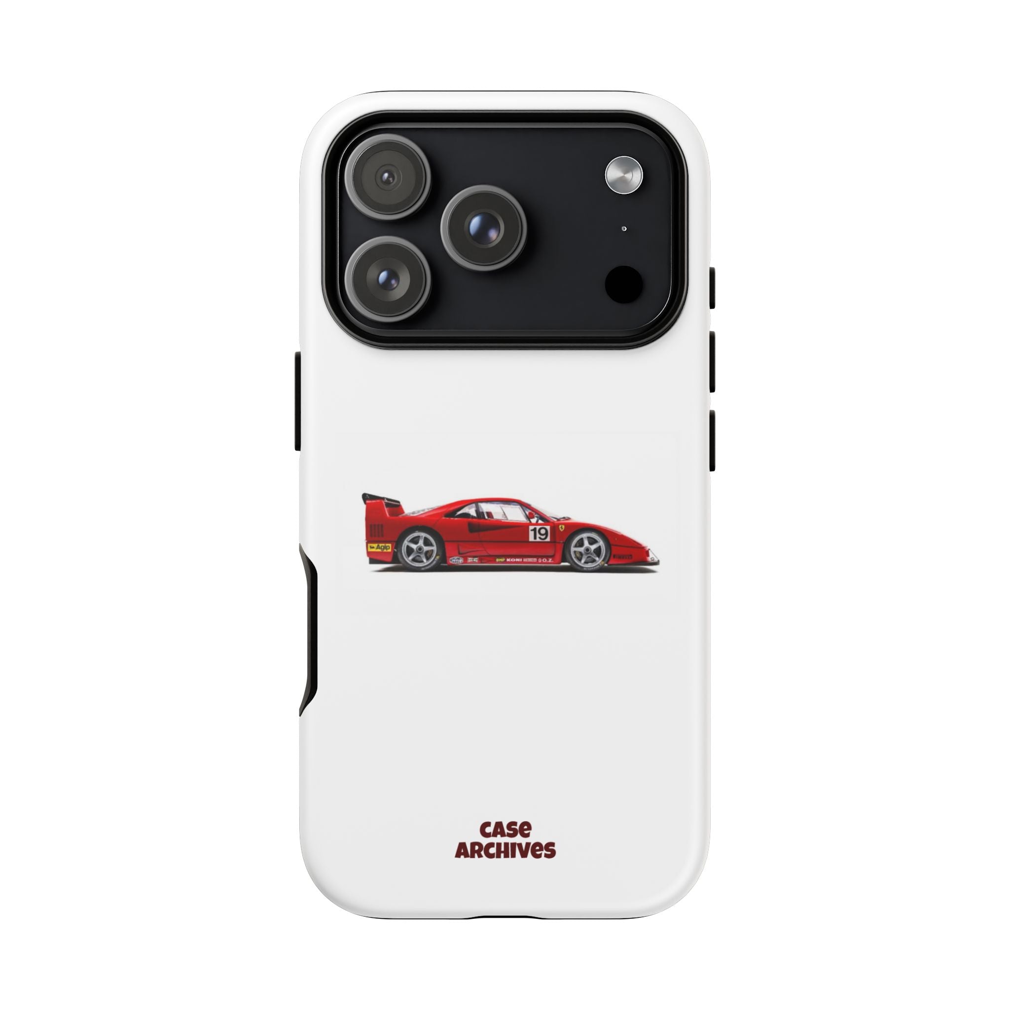 Phone Case — Red Vintage Race Car Design (Case Archives)