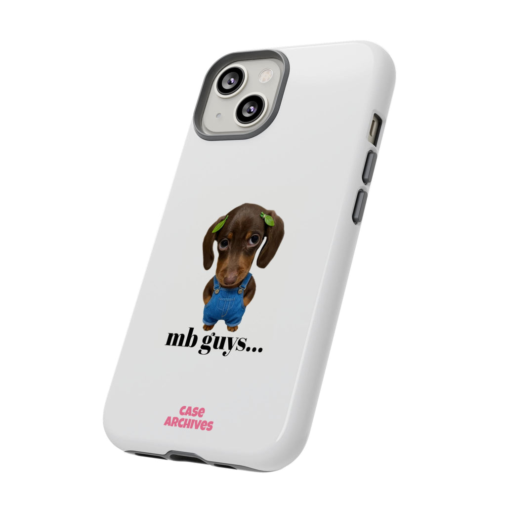 Phone Case — Cute Dachshund Puppy Design with 'nb guys...' Text