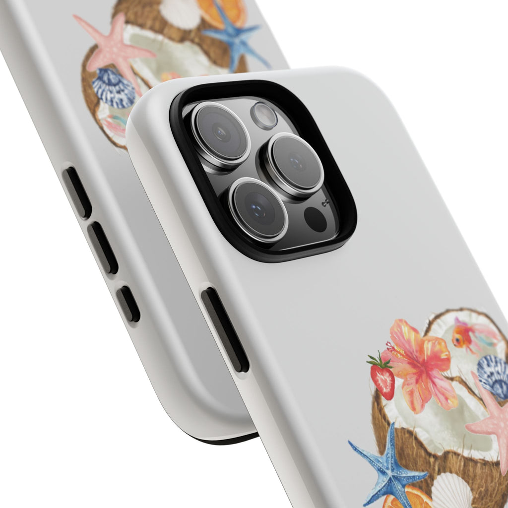 Beach Shells Tough Phone Case — Tropical Starfish & Hibiscus Design