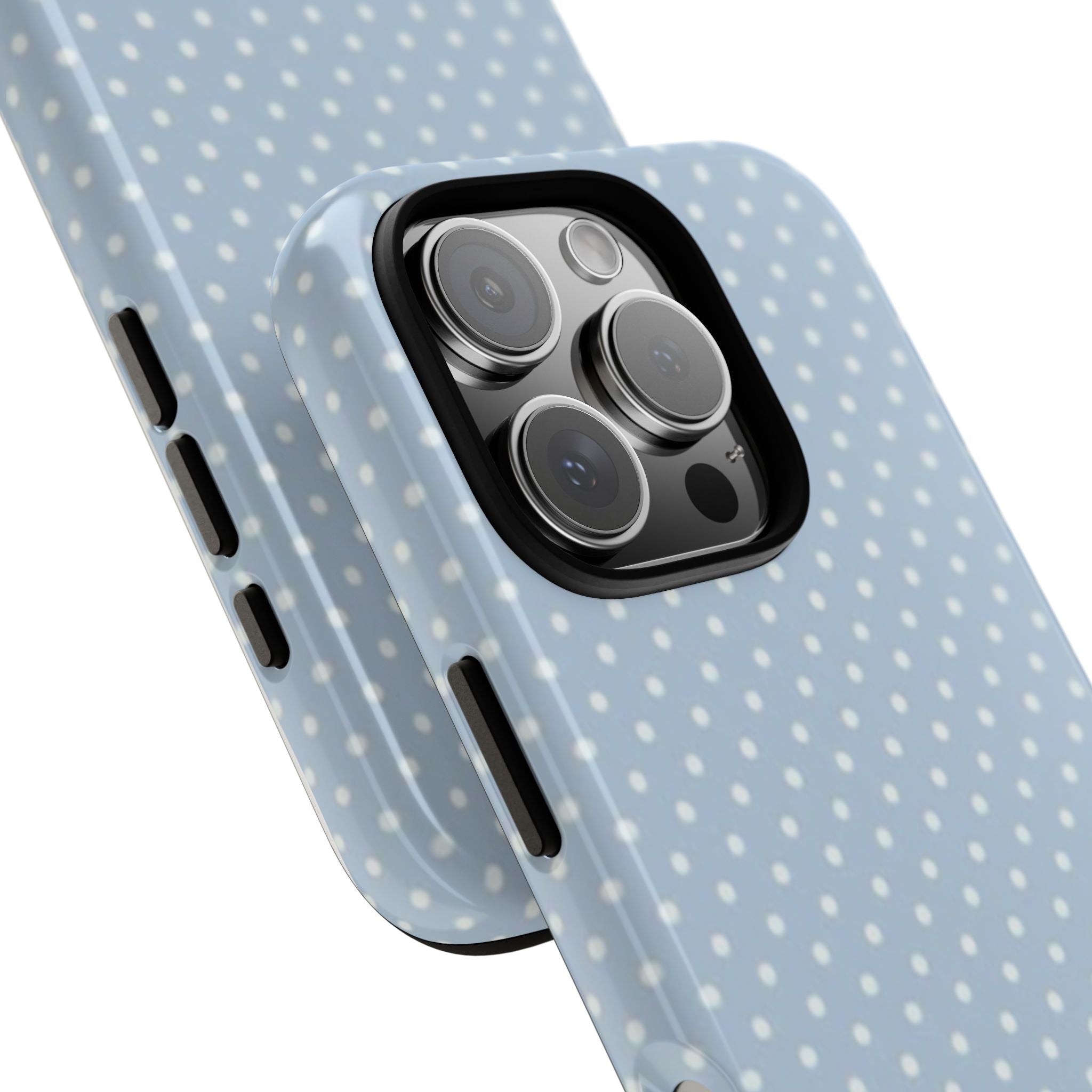 Pastel Blue Polka Dot Tough Phone Case — Protective iPhone Cover