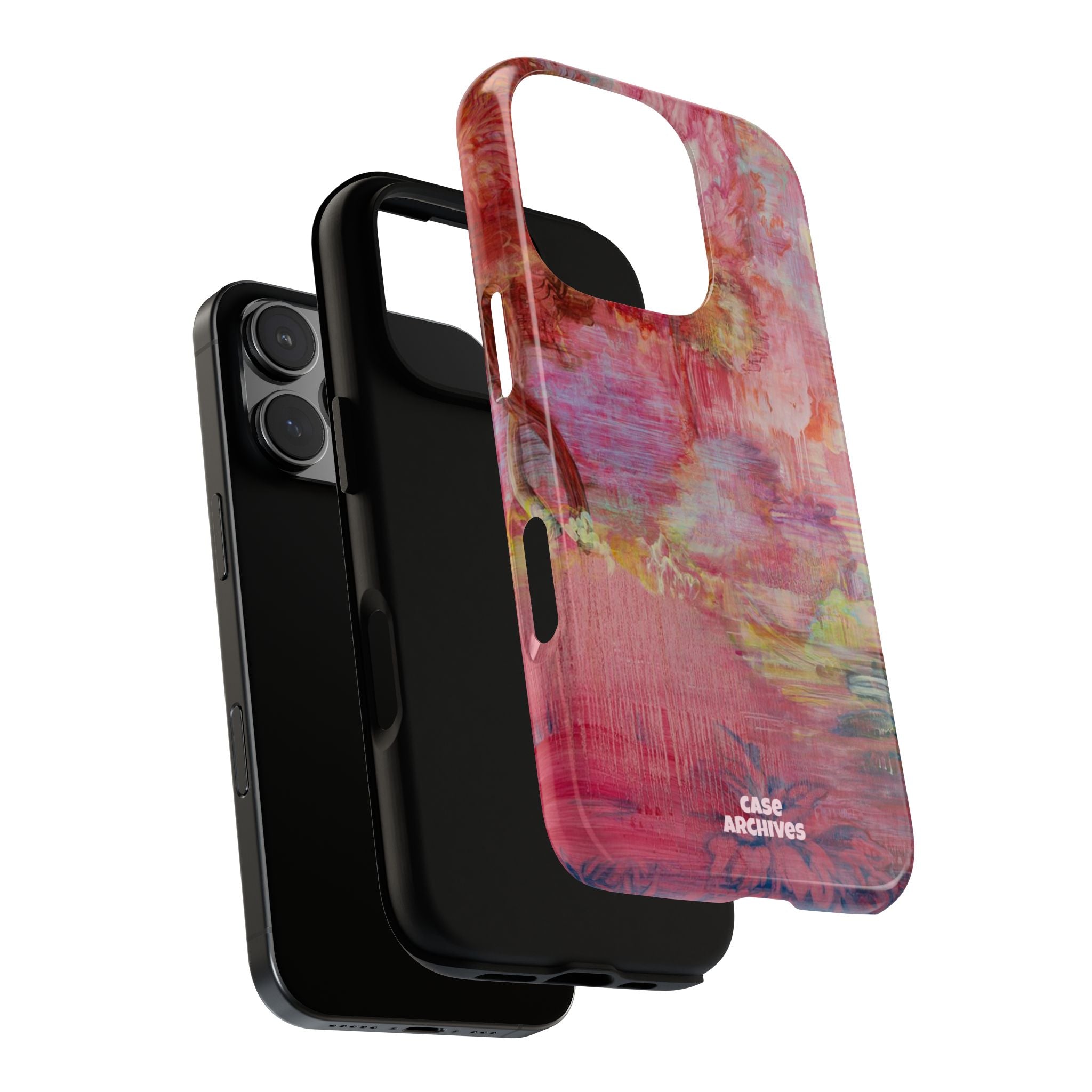 Floral Pink Abstract Phone Case — Tough Durable iPhone Cover