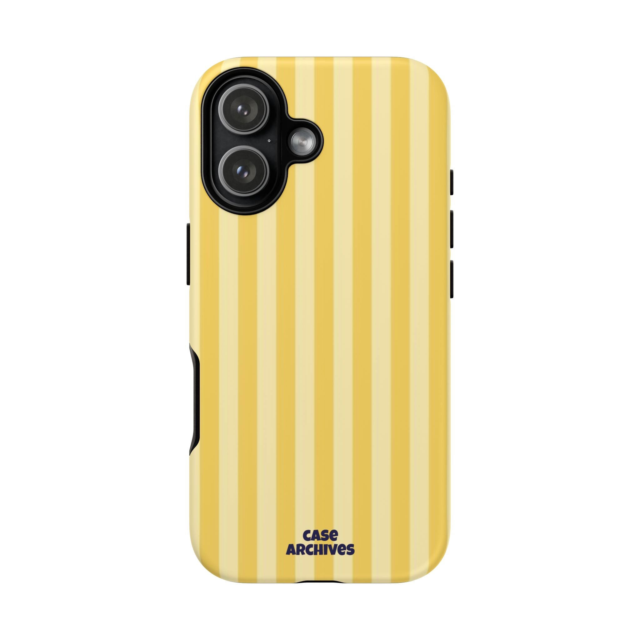 Yellow Striped Tough Phone Case – Durable Protective Cover (Case Archives)
