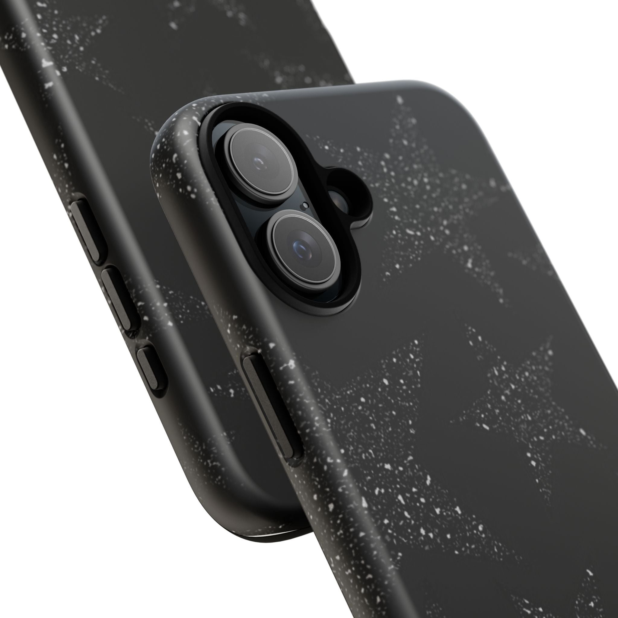 Glitter Star Tough Case — Black Sparkle Phone Protection