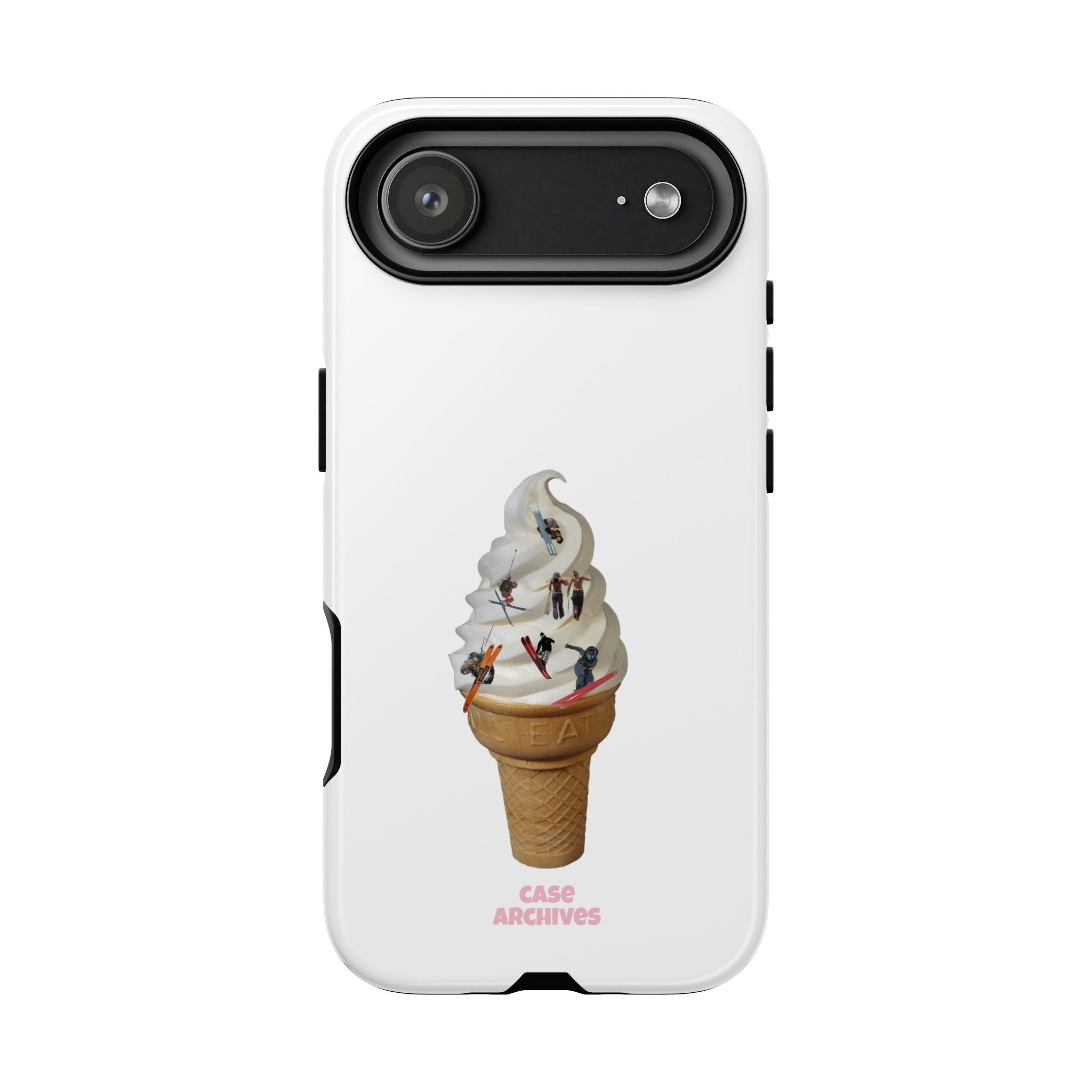Ice Cream Cone x ski sleds  Phone Case — 'Case Archives' Soft-Serve Graphic Protective Cover