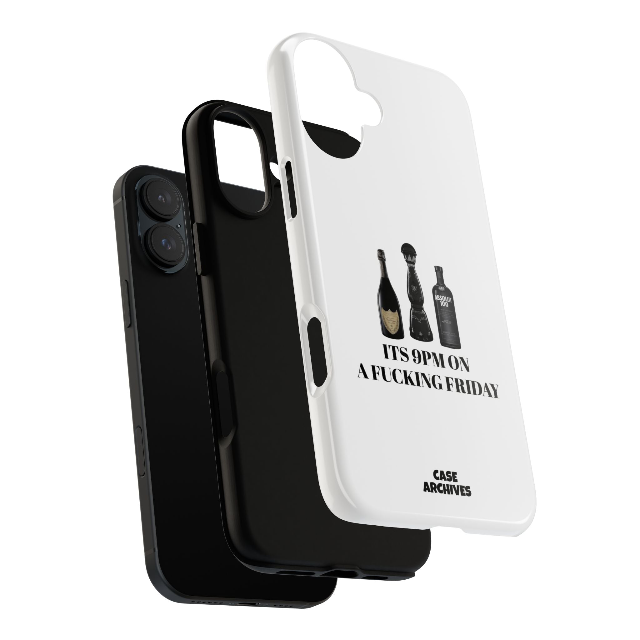 Phone Case — “It’s 9PM on a Fucking Friday” Bottle Graphic Protective Case