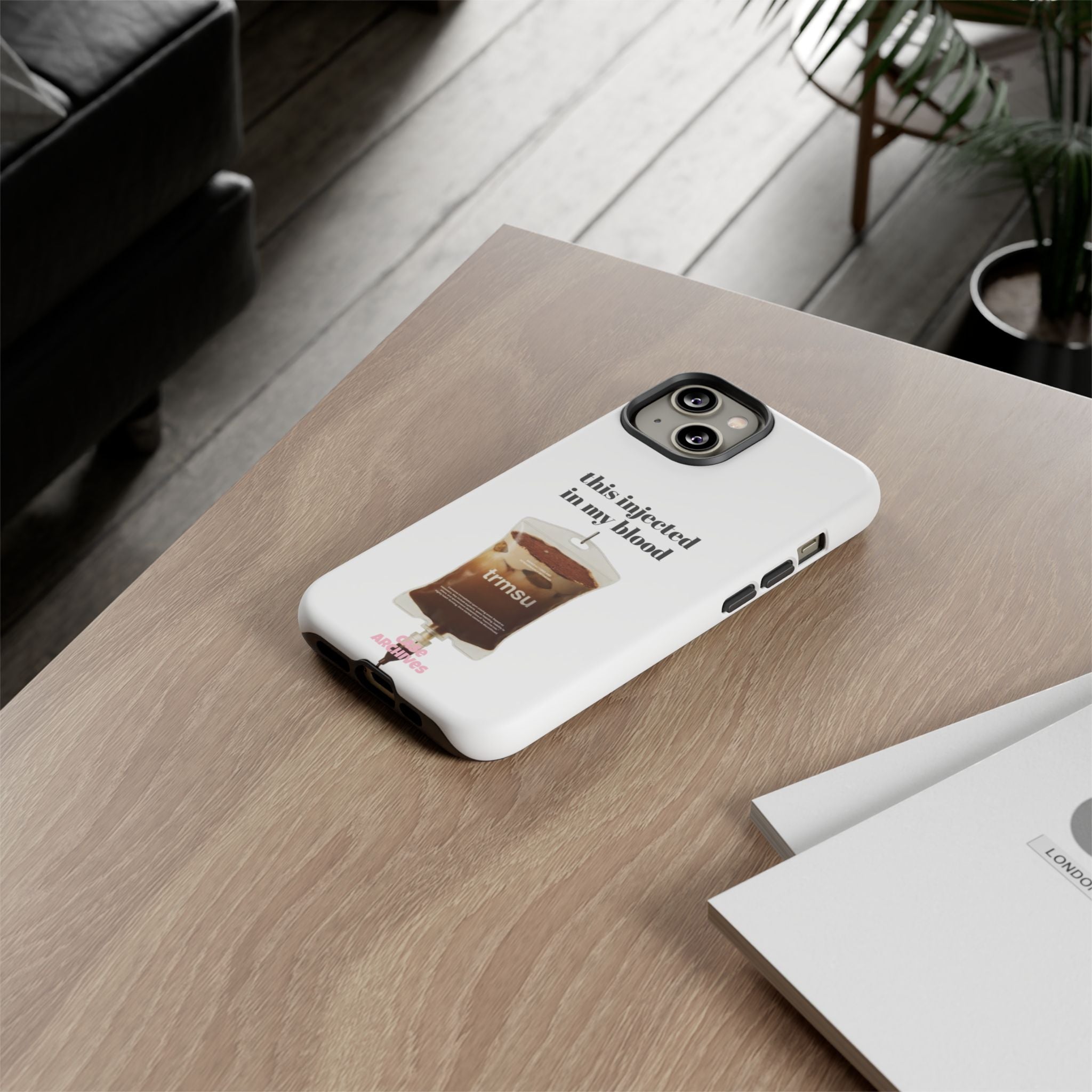 Iced Coffee IV Phone Case — "this injected in my blood" Coffee Lovers Tough Case