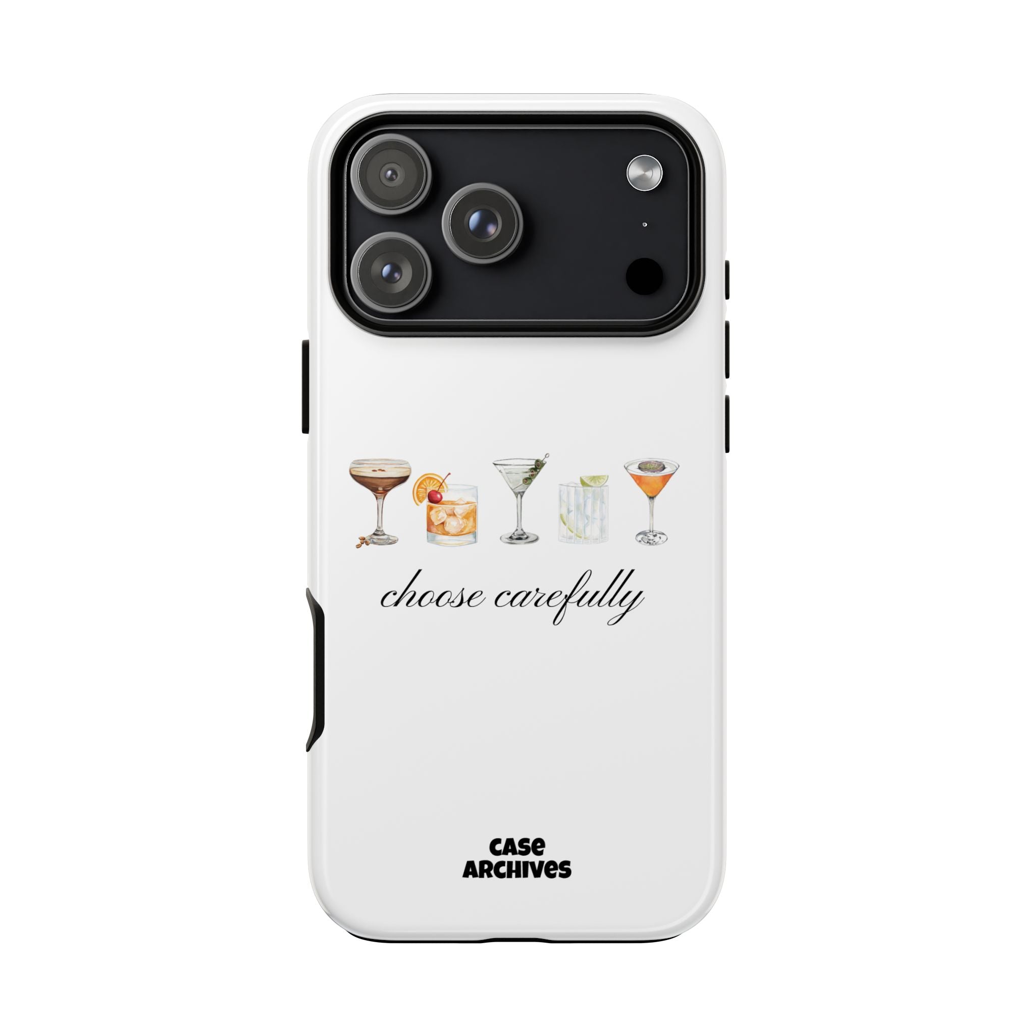 Choose Carefully cocktail illustrations Tough Case | phone cover, bar drink design