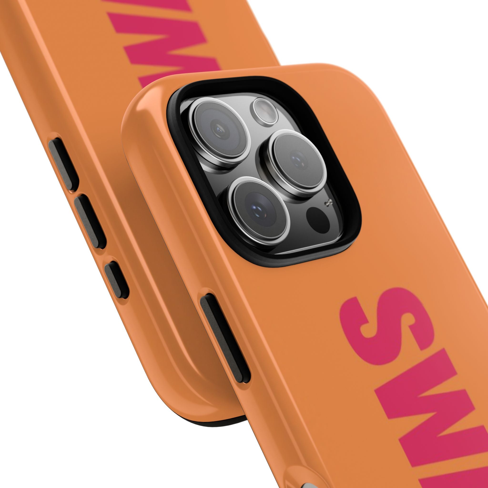 SWAG vertical text Tough Case | orange phone case, bold typography