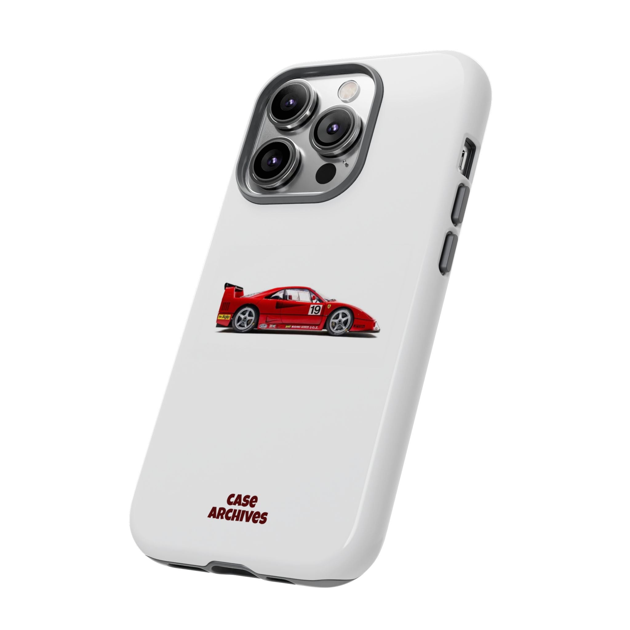 Phone Case — Red Vintage Race Car Design (Case Archives)