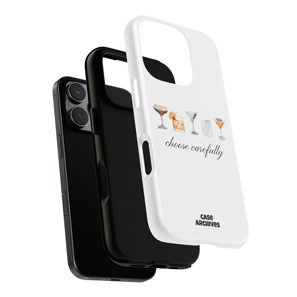 Choose Carefully cocktail illustrations Tough Case | phone cover, bar drink design