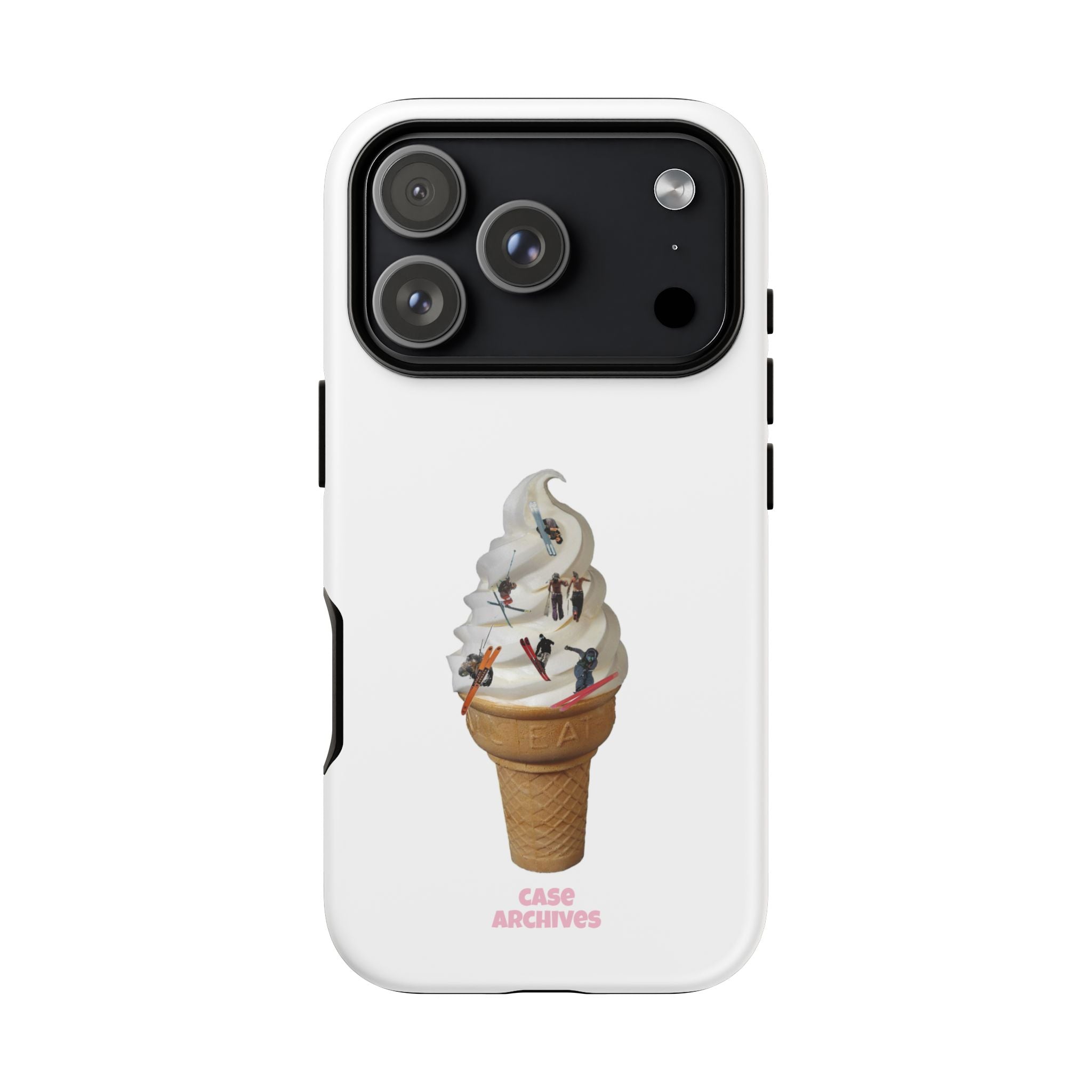 Ice Cream Cone x ski sleds  Phone Case — 'Case Archives' Soft-Serve Graphic Protective Cover