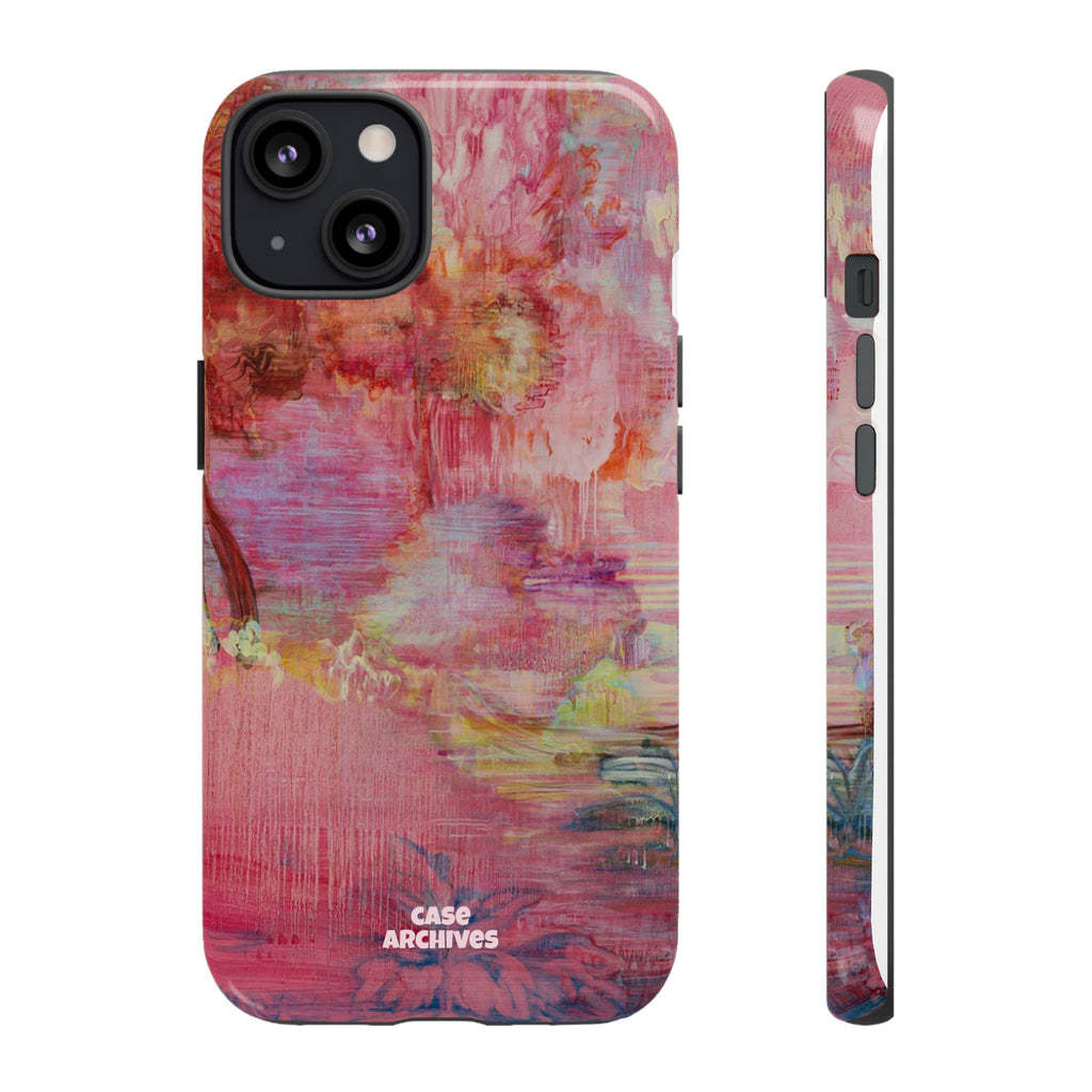 Floral Pink Abstract Phone Case — Tough Durable iPhone Cover