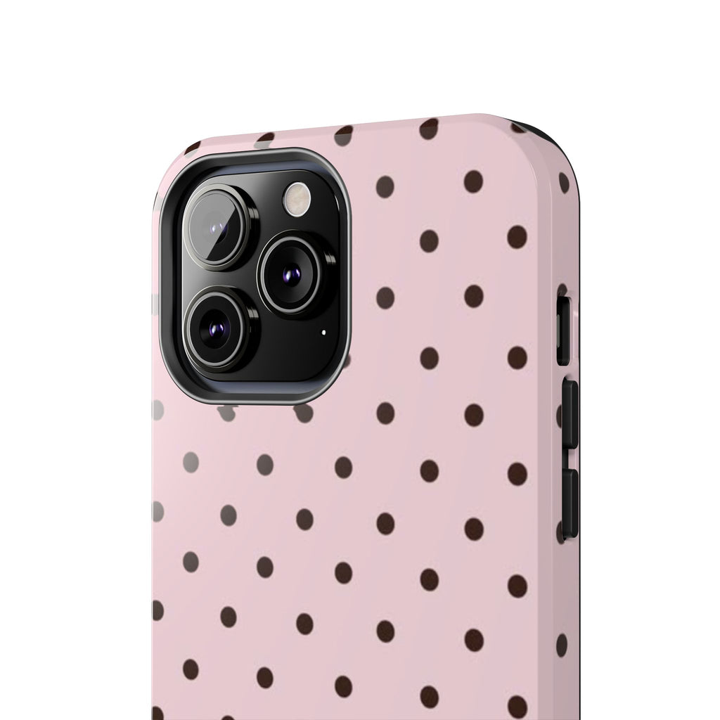Pink polka dot Tough Phone Case – Slim Protective iPhone Cover