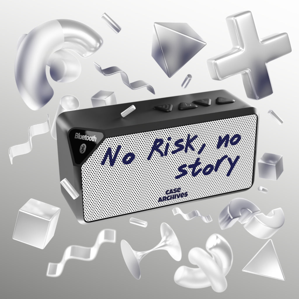 Bluetooth Speaker — “No Risk, No Story” Portable Wireless Speaker