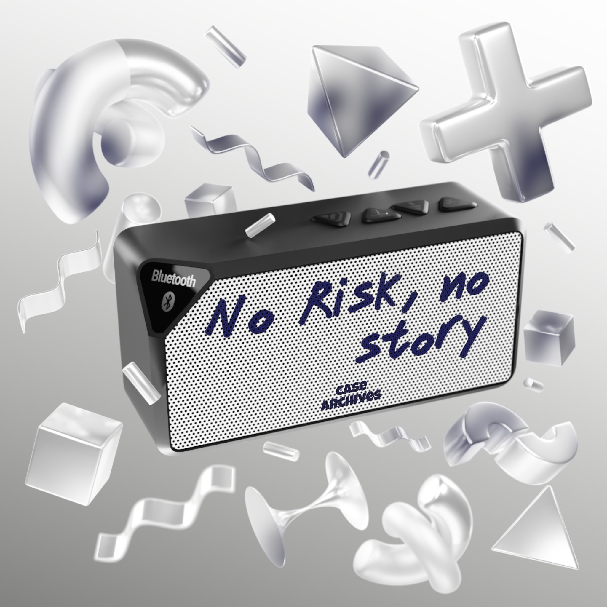 Bluetooth Speaker — “No Risk, No Story” Portable Wireless Speaker
