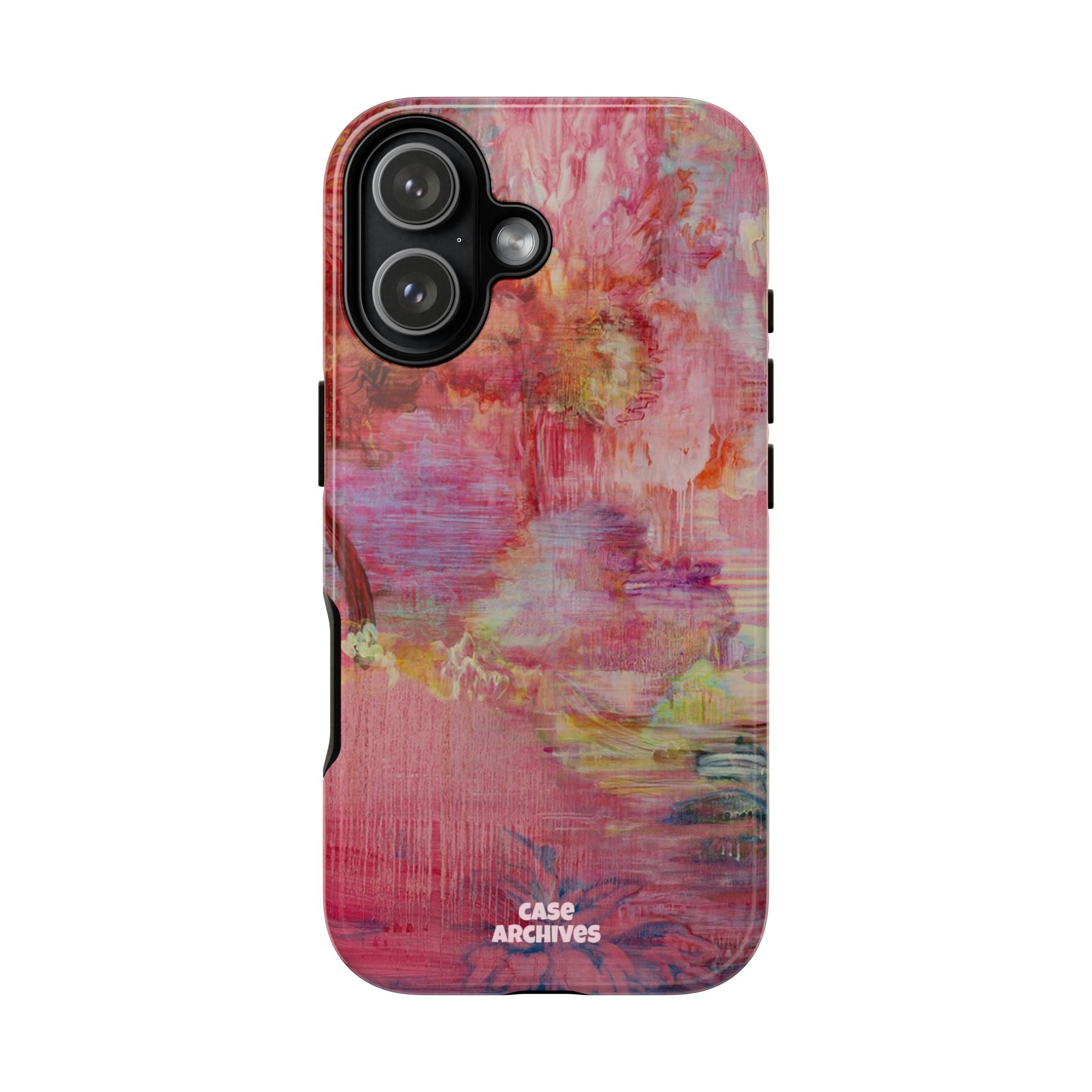 Floral Pink Abstract Phone Case — Tough Durable iPhone Cover