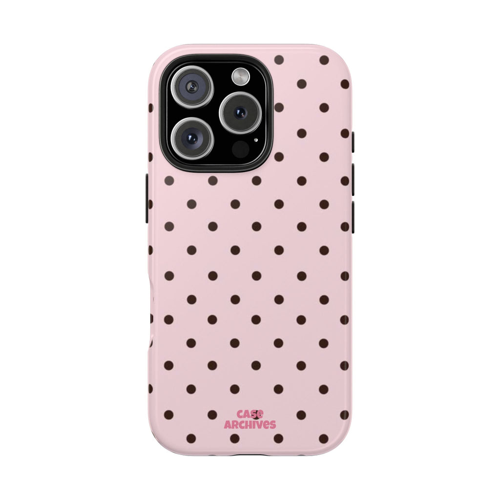 Pink polka dot Tough Phone Case – Slim Protective iPhone Cover