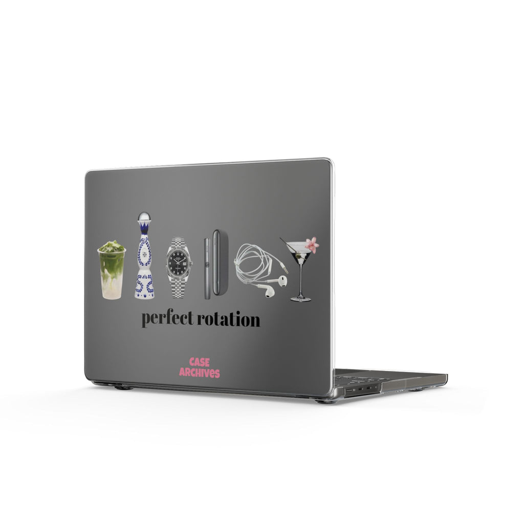 Clear MacBook Case — "Perfect Rotation" Cocktail & Accessories Design
