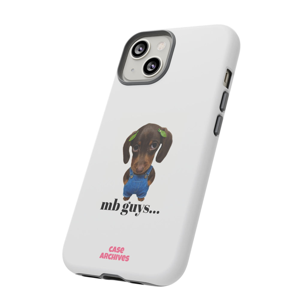 Phone Case — Cute Dachshund Puppy Design with 'nb guys...' Text