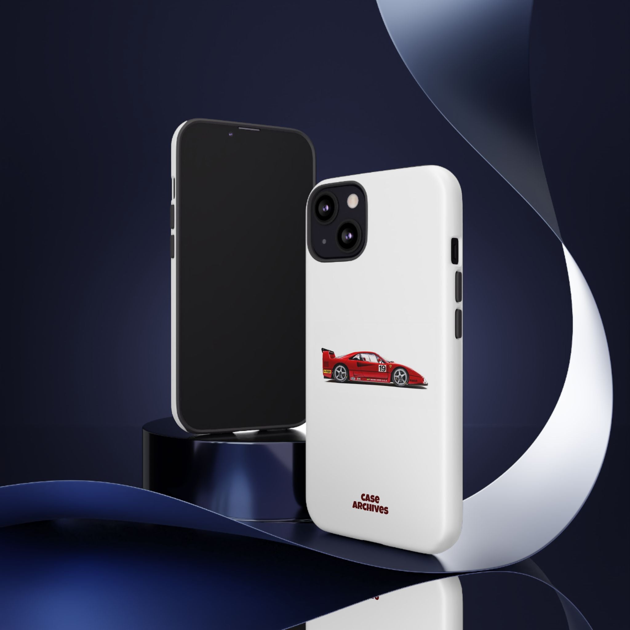 Phone Case — Red Vintage Race Car Design (Case Archives)