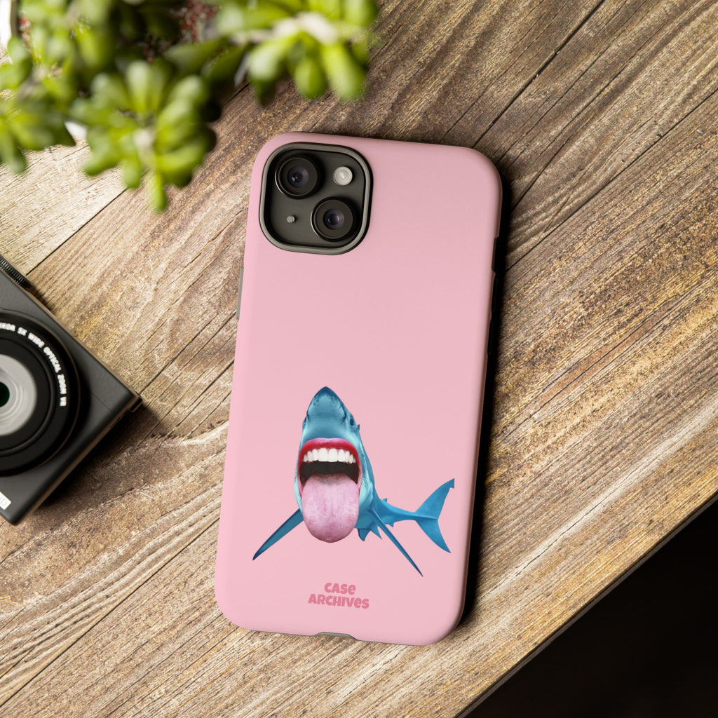 Shark tongue out- funny case