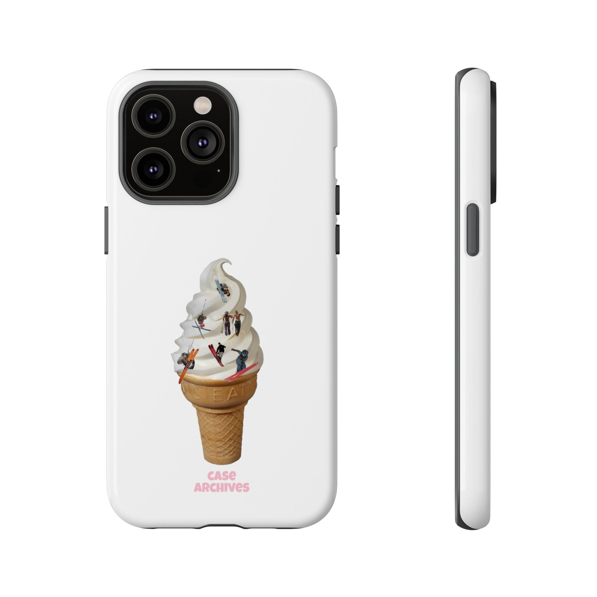 Ice Cream Cone x ski sleds  Phone Case — 'Case Archives' Soft-Serve Graphic Protective Cover
