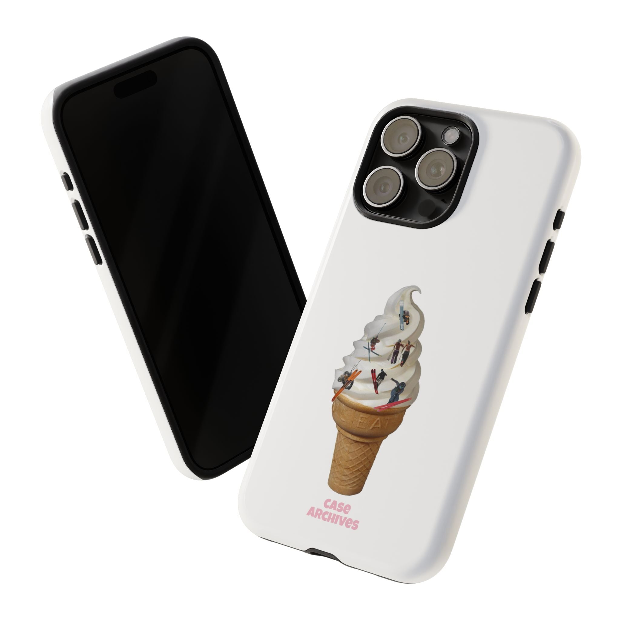 Ice Cream Cone x ski sleds  Phone Case — 'Case Archives' Soft-Serve Graphic Protective Cover