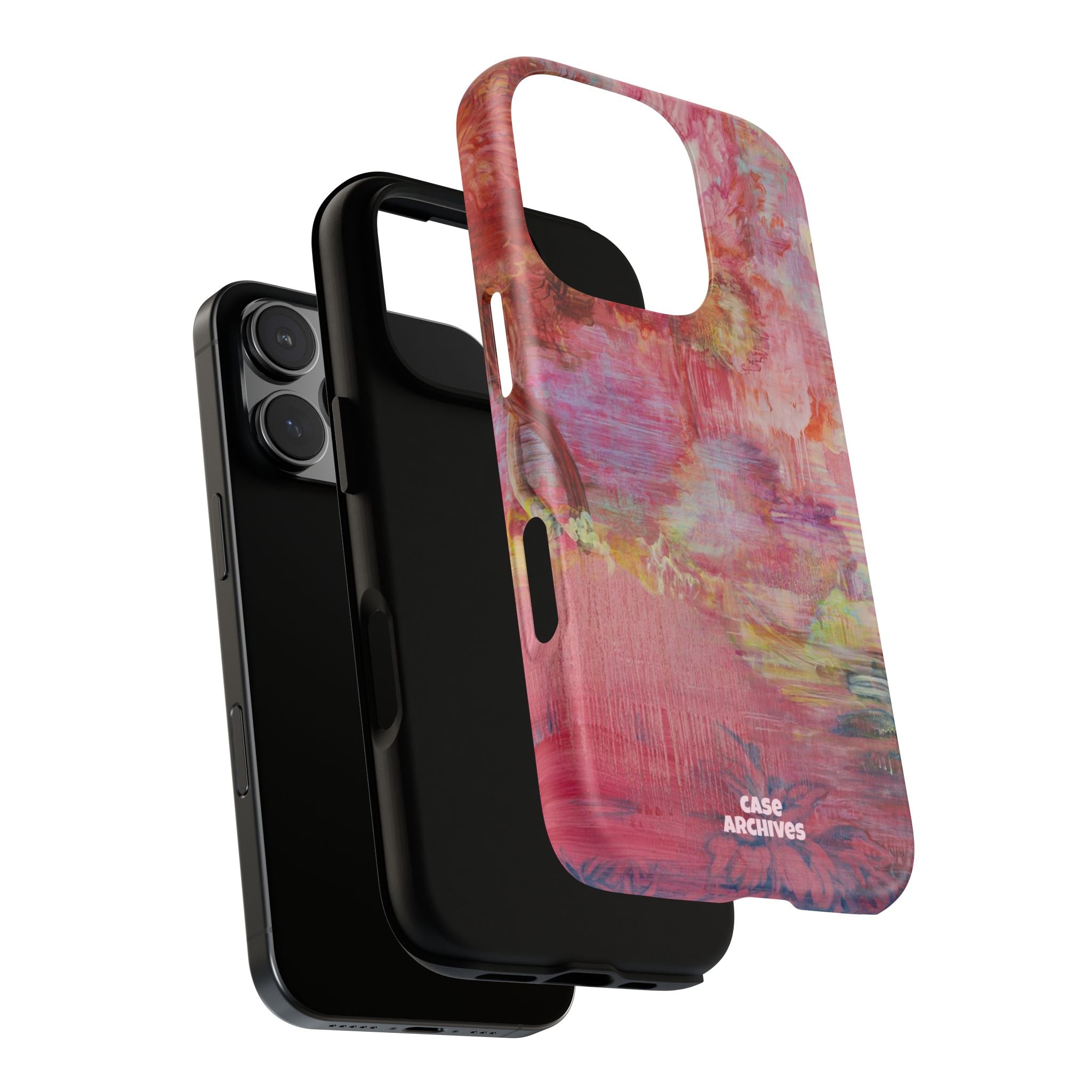 Floral Pink Abstract Phone Case — Tough Durable iPhone Cover