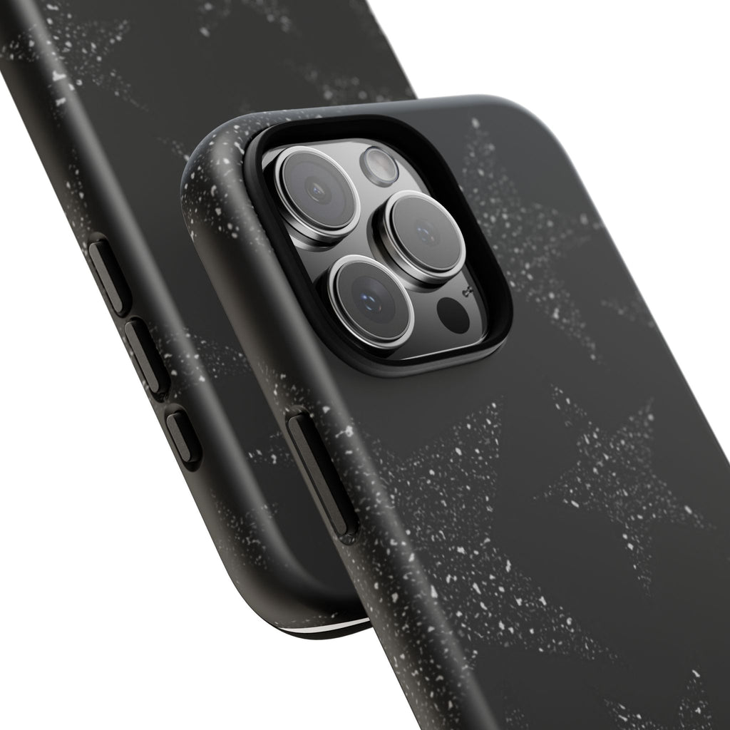 Glitter Star Tough Case — Black Sparkle Phone Protection