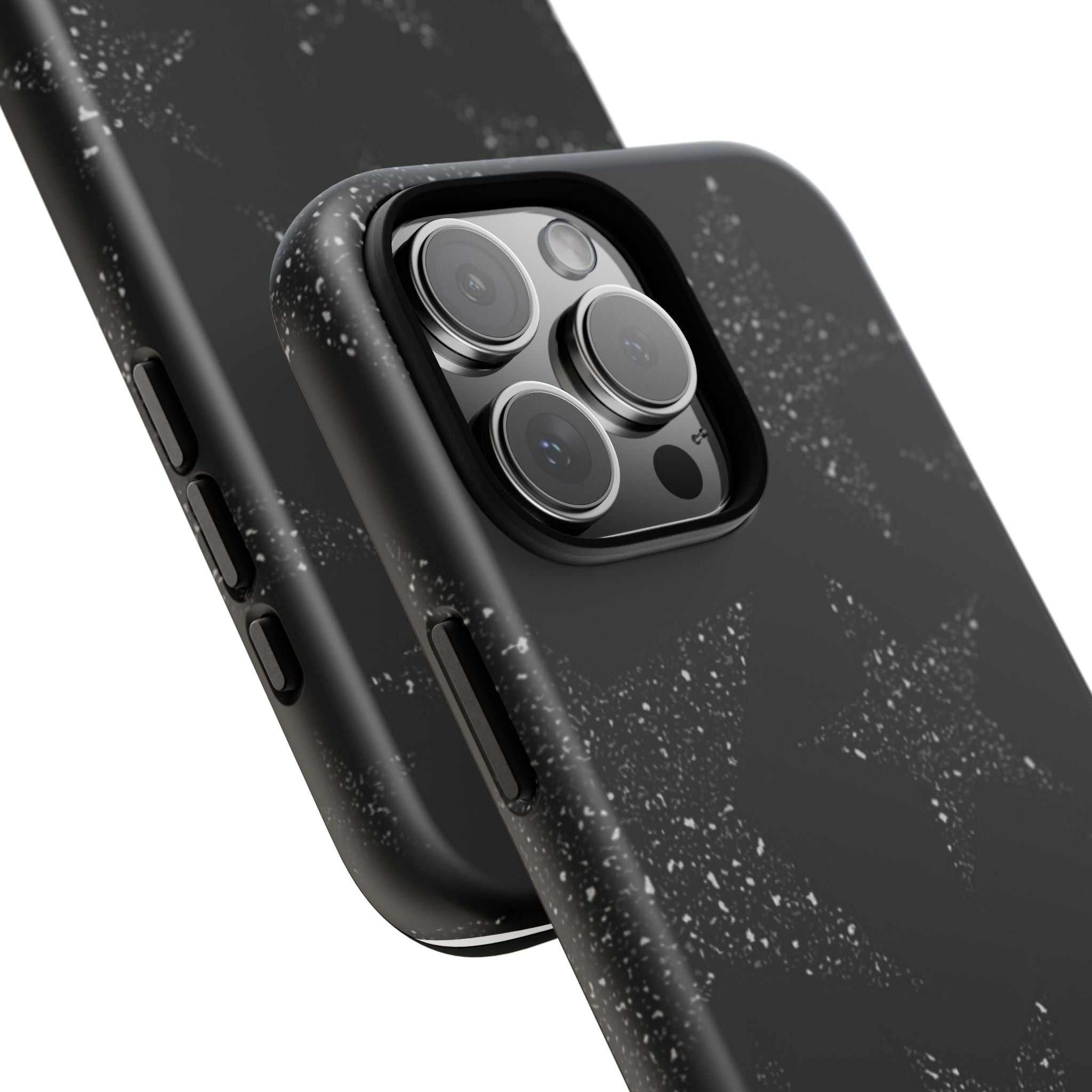 Glitter Star Tough Case — Black Sparkle Phone Protection