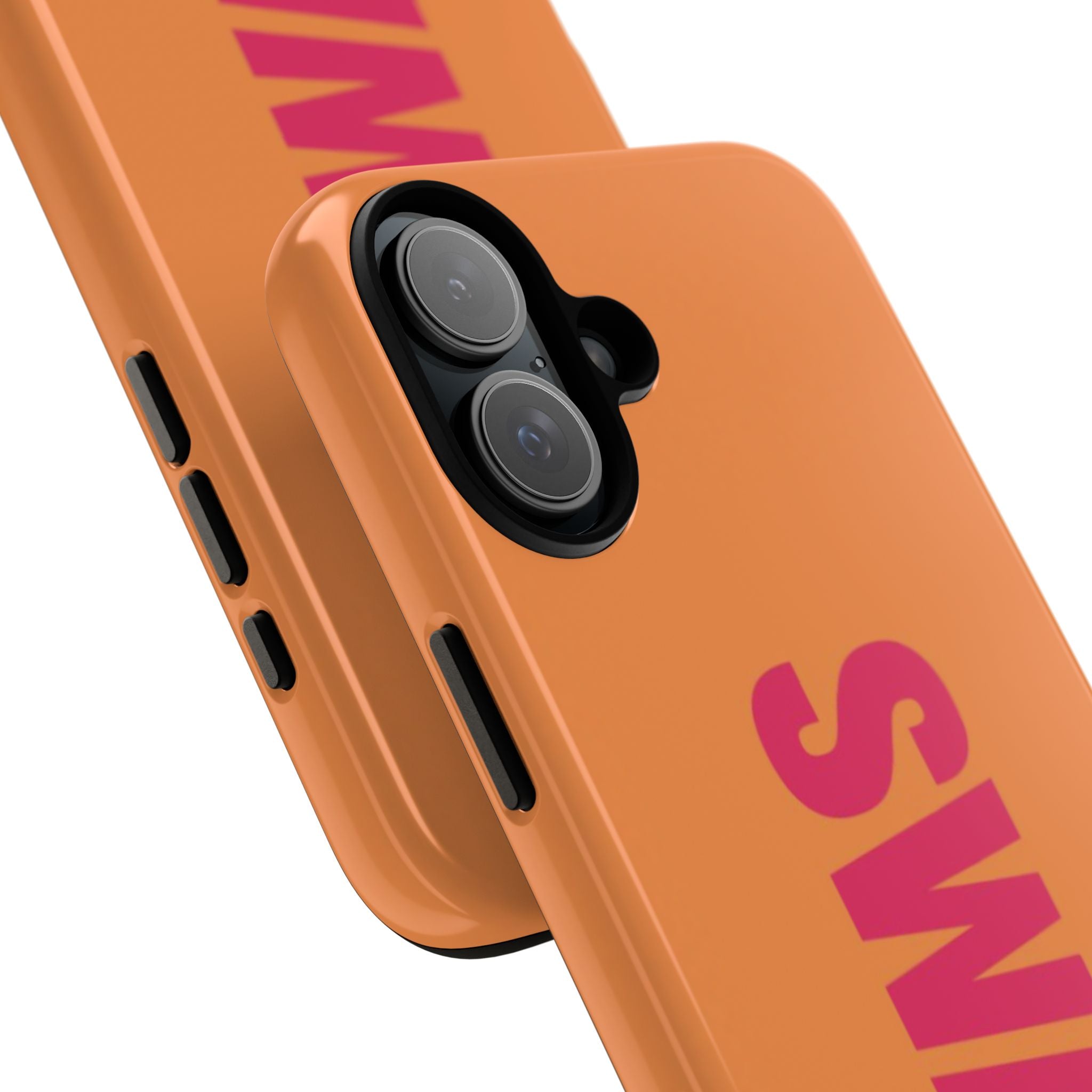 SWAG vertical text Tough Case | orange phone case, bold typography