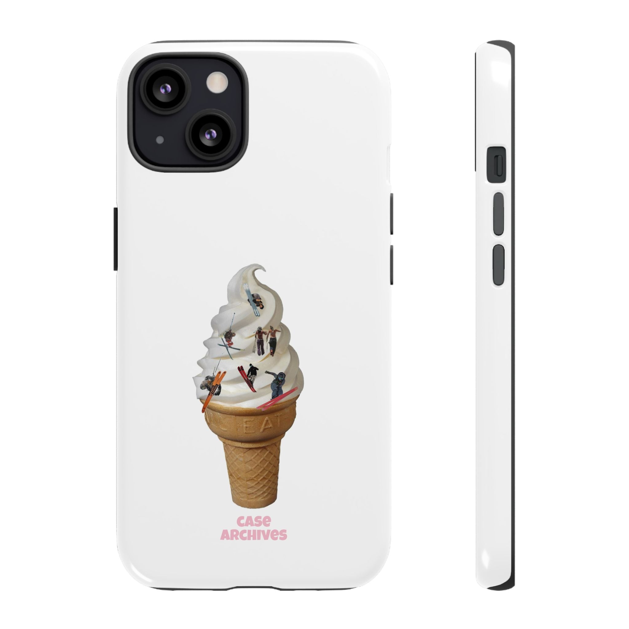 Ice Cream Cone x ski sleds  Phone Case — 'Case Archives' Soft-Serve Graphic Protective Cover