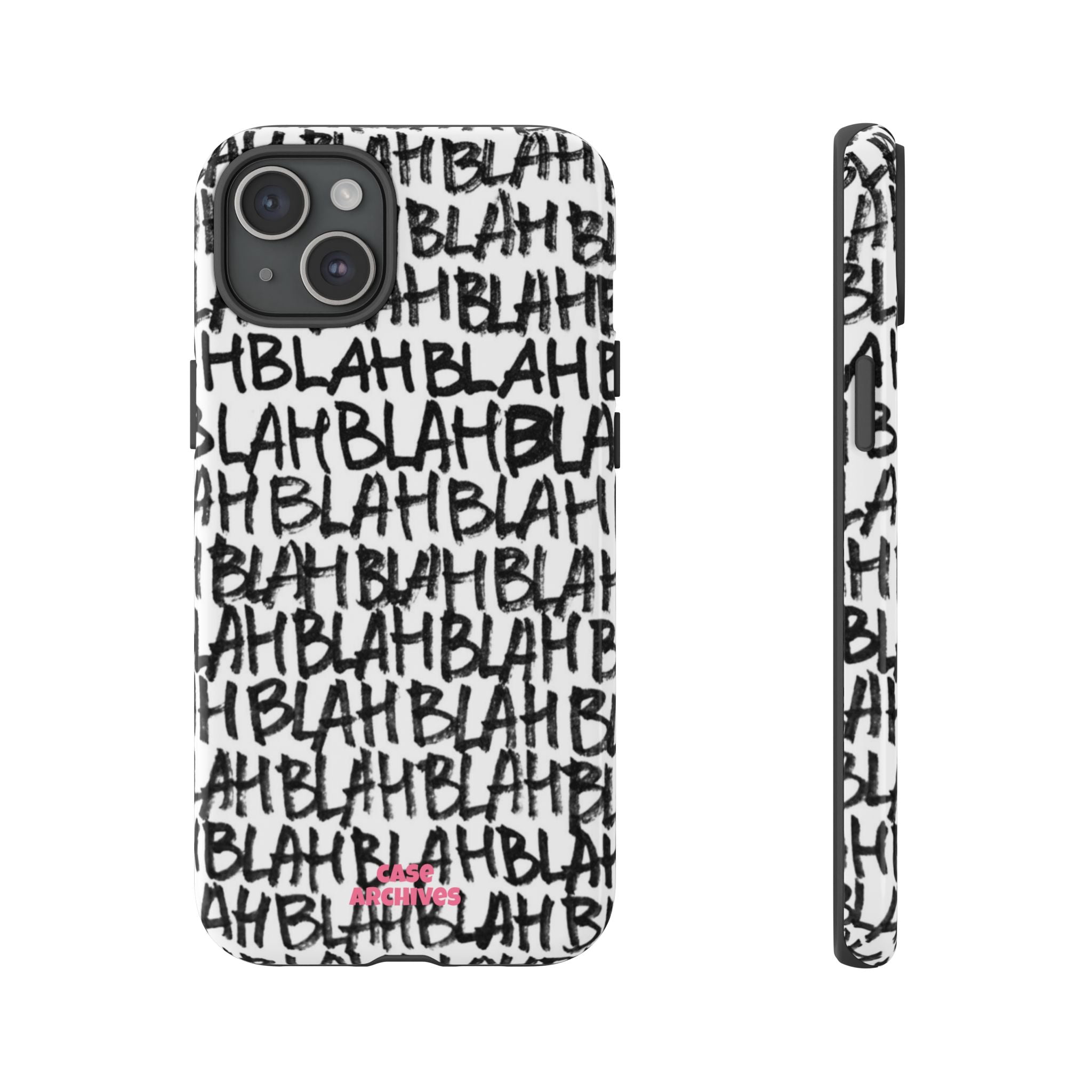Phone Case — 'BLAH BLAH' Graffiti Text Protective Tough Case