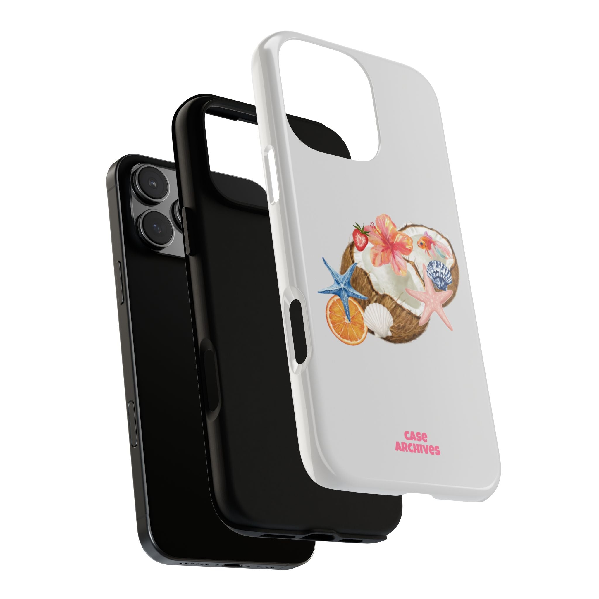 Beach Shells Tough Phone Case — Tropical Starfish & Hibiscus Design