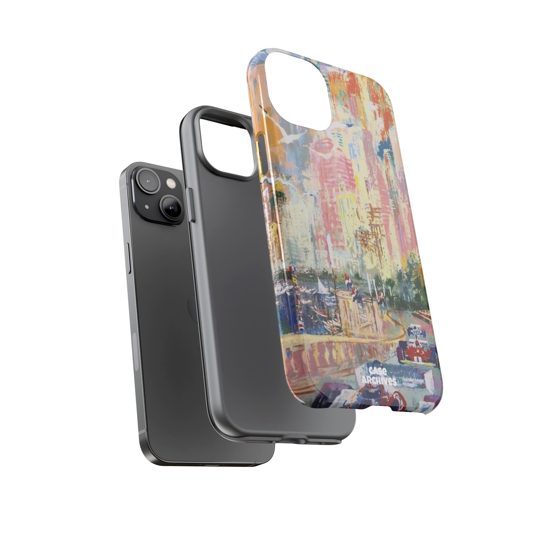 Racing Cityscape Phone Case — Vintage Grand Prix Art Protective Cover