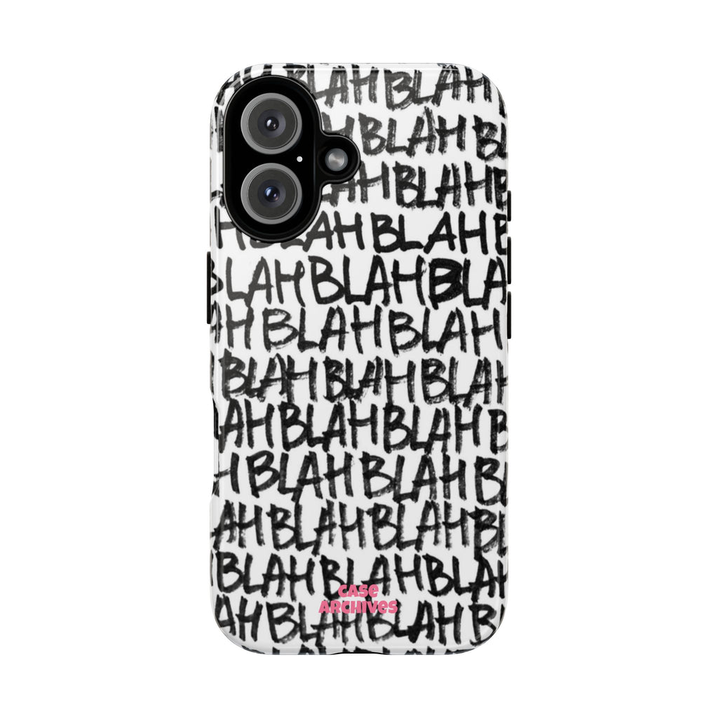 Phone Case — 'BLAH BLAH' Graffiti Text Protective Tough Case
