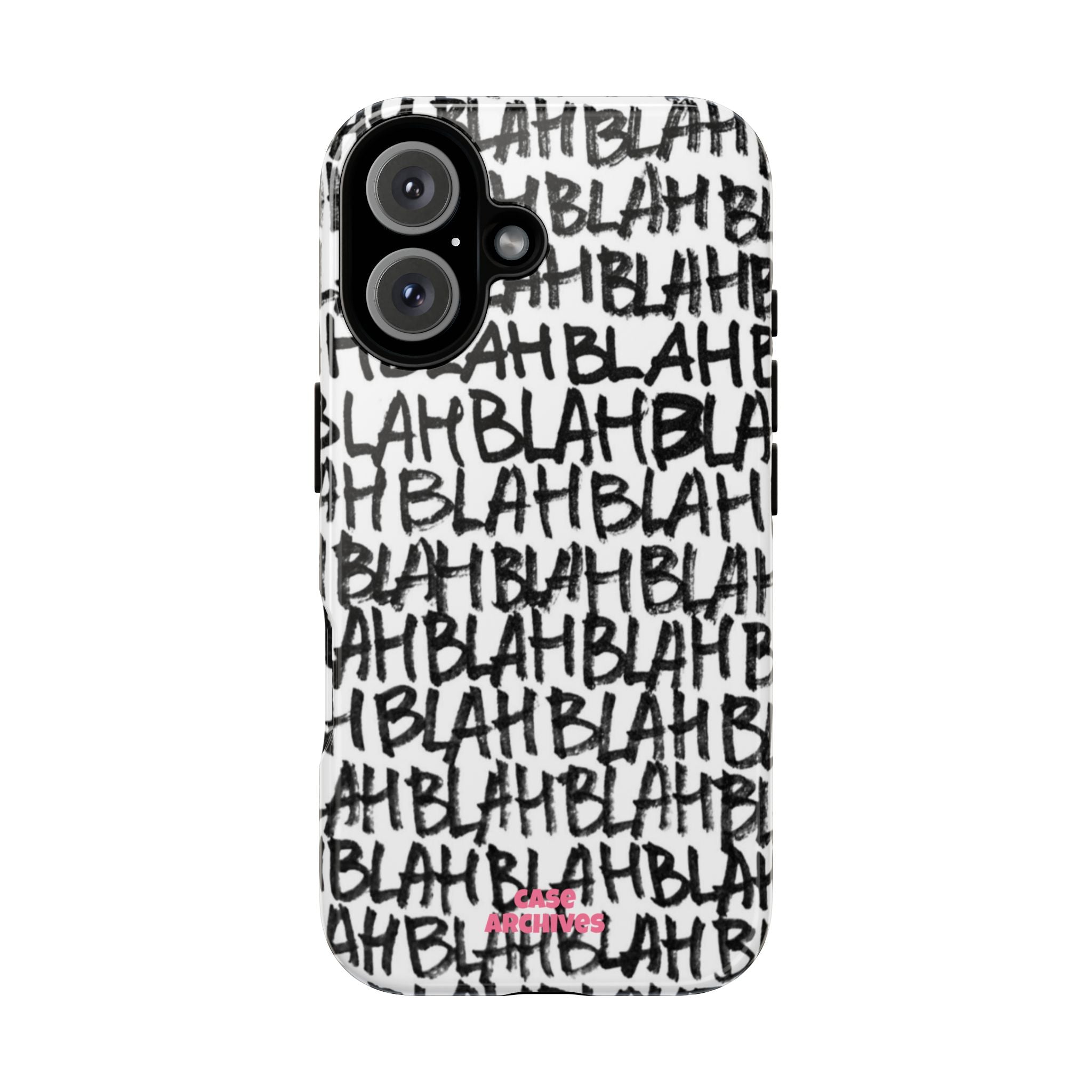 Phone Case — 'BLAH BLAH' Graffiti Text Protective Tough Case