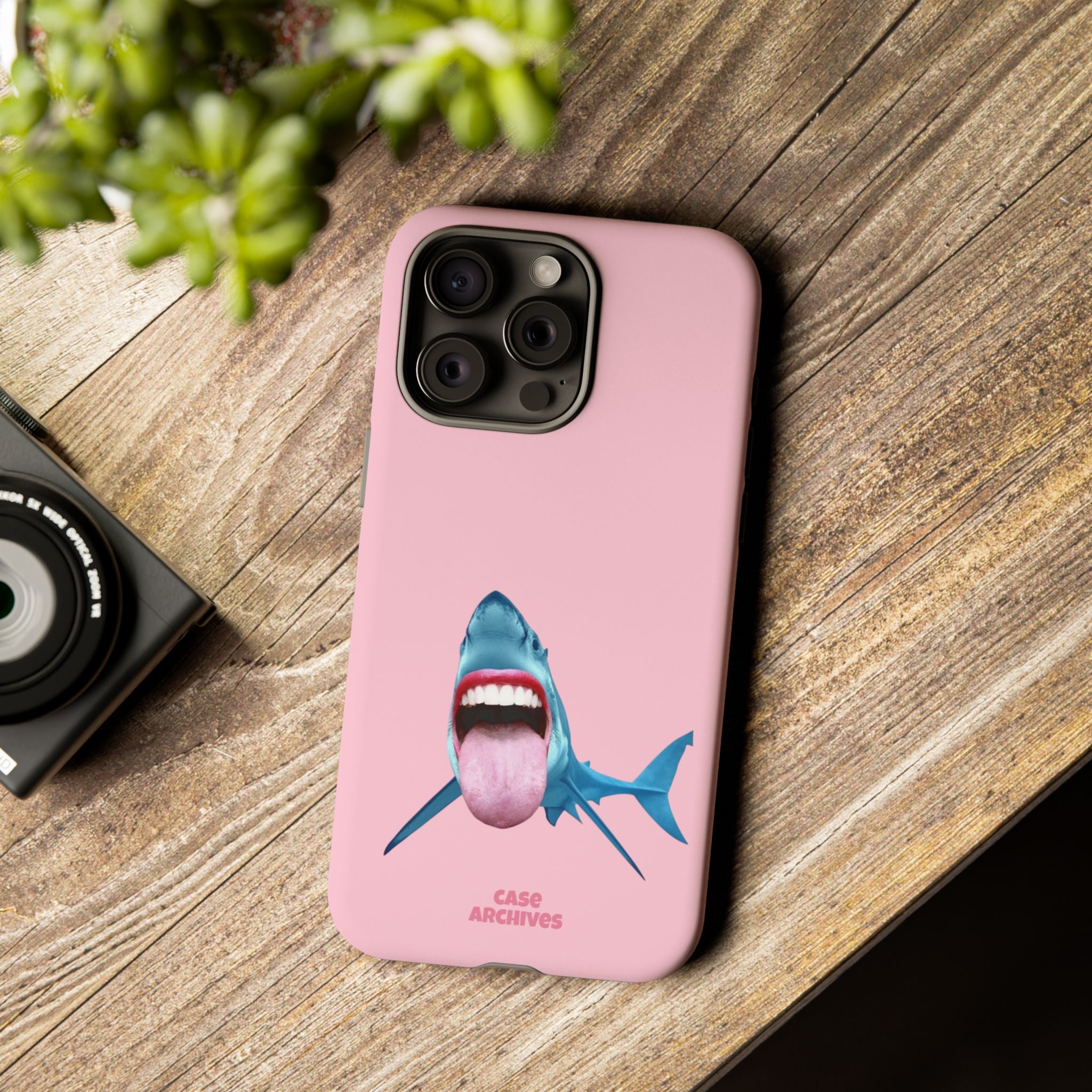 Shark tongue out- funny case