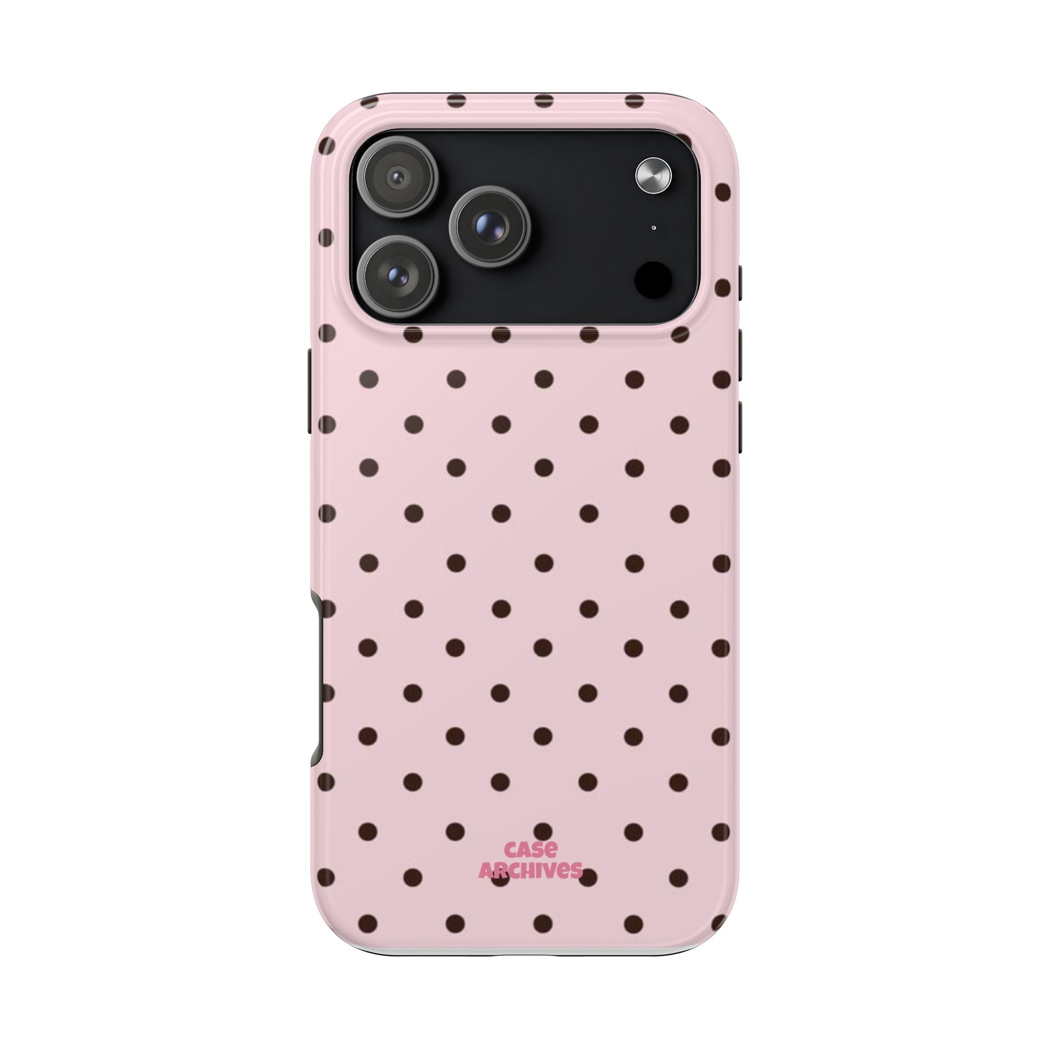 Pink polka dot Tough Phone Case – Slim Protective iPhone Cover