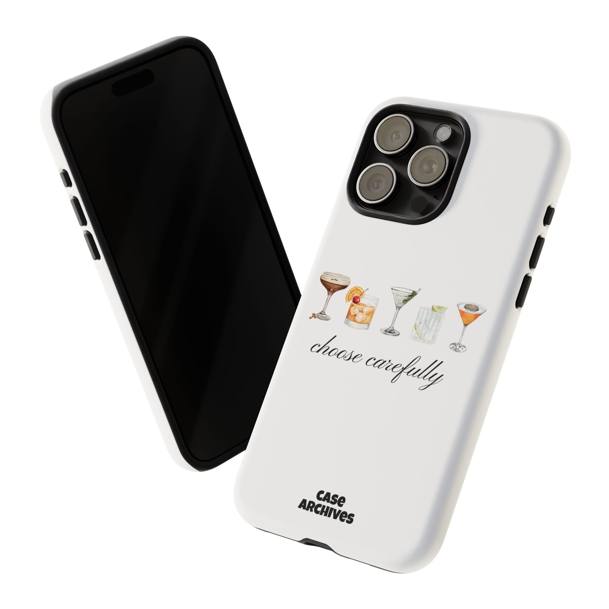 Choose Carefully cocktail illustrations Tough Case | phone cover, bar drink design