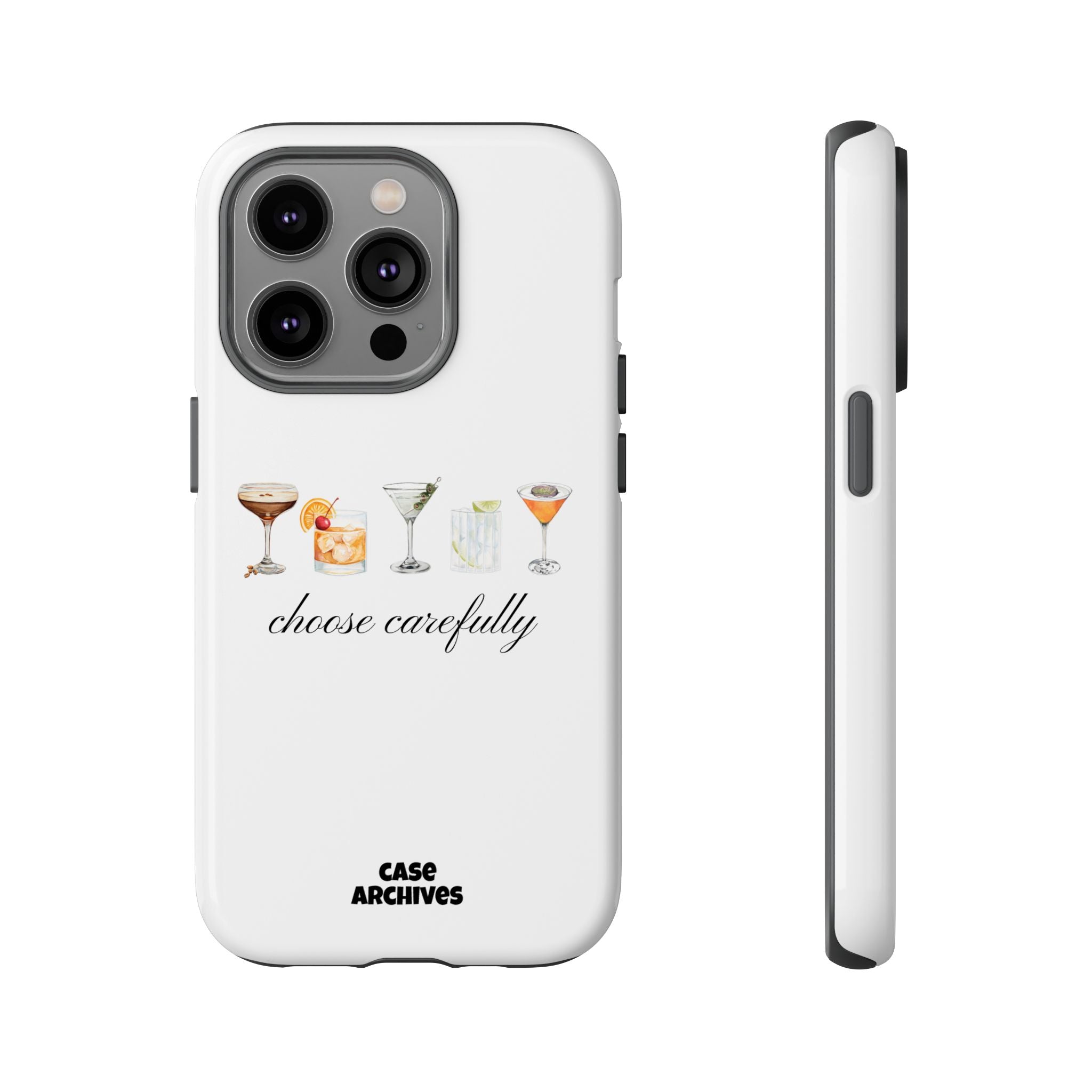 Choose Carefully cocktail illustrations Tough Case | phone cover, bar drink design
