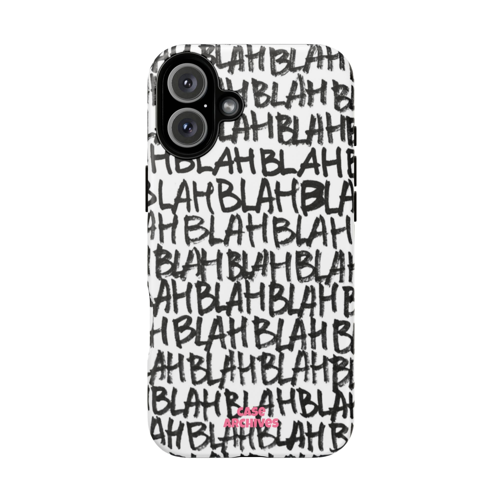Phone Case — 'BLAH BLAH' Graffiti Text Protective Tough Case
